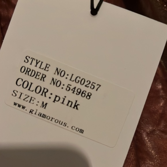 NwT! Bodysuit crushed velvet pink M - Picture 3 of 4